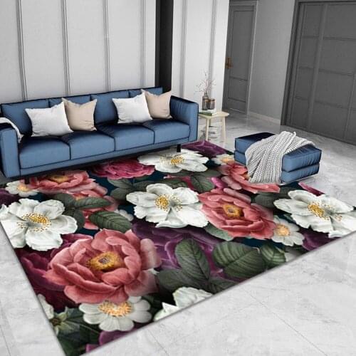 Nordic Abstract Art 3D Flower Carpets For Living Room Bedroom Large Area Rug Anti-slip Fashion Mat Floor Big Hallway Home Carpet