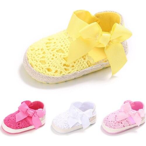 Summer baby toddler princess first walker newborn baby girl child hollow soft cotton shoes
