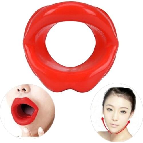 Massage Face Lifting Lip Trainer Mouth Muscle Tightening Silicone Rubber Face Slimming Exercise Beauty Fitness Equipment