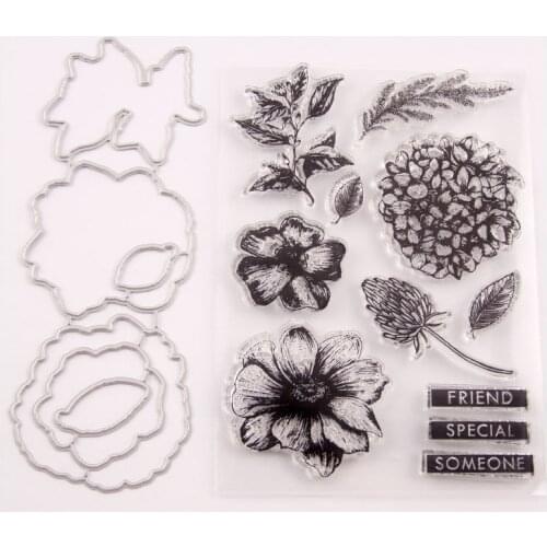 Reunion 2121 Flowers Bird Metal Cutting Dies and Stamps Scrapbook Craft Stencil DIY Album Paper Template Model Stamp Die Sets