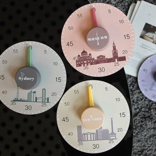 Cute Round Mechanical Kitchen Timer Portable Count Down Alarm Reminder For Study Home Baking Tools Cooking Accessories LA44