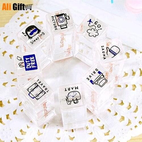 Hot Selling Newest 2021 Mini Crystal Seal Weather Expression Album Diary Decoration 8 Assembly Clear Stamps for Scrapbooking