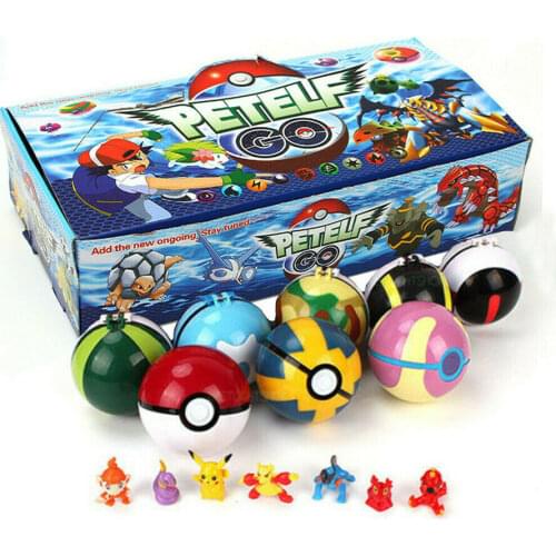 8Pcs/Set Pokeball Ball Set Elf Ball Pokemon Doll Mode Toy