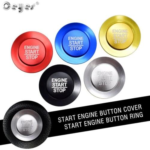 Ceyes Car Styling Accessories Ring Engine Start Stop Switch Button Ignition Cover Sticker Fit For Jeep Renegade Compass Wrangler