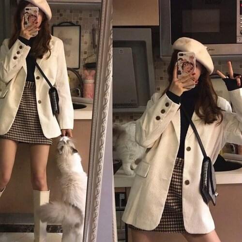 Early Autumn New Style Short-Height Dress Outfit Western Style High Suit Jacket Korean Autumn with Three-Piece Women