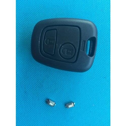 New 2 Buttons Remote Car Key Fob Case Cover Suit For NE73 Blade (No Blade) For Peugeot 106 206 306 406+2Pcs Micro Switch No Logo