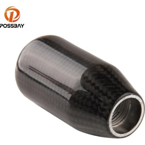 POSSBAY Universal Carbon Fiber Car Manual Gear Shift Knob Automobiles Accessories Interior Decoration Gear Knob Shift Knobs