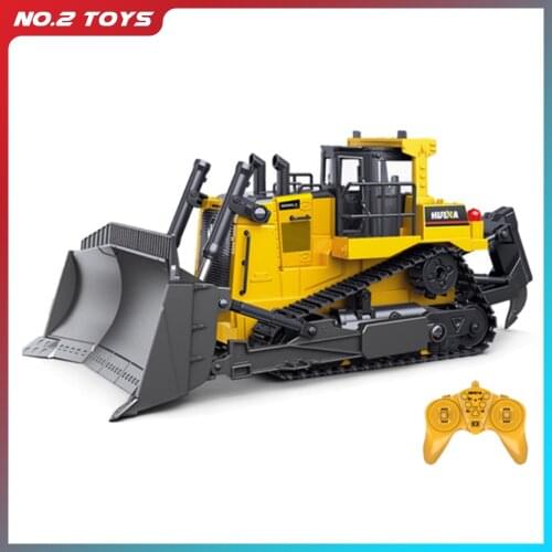 HUINA RC Car 1:16 Remote Controlled 9 Channels Truck Excavator Model Bulldozer Alloy Tractor Engineering Car Toys for Boys Kids