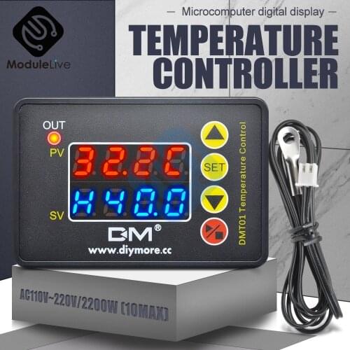 DC12V 24V AC 110V-220V Temperature Controller Digital LED Temp Thermostat Controller Cooling Heating Replace W3001 W3002 W3230