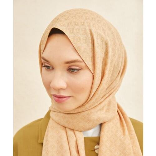 Salland Ruby Beige Color Shawl Trend Fashion Womens Headscarf Scarf Shawl Scarves Comfortable Use in All Seasons Wraps Easy to Shape Flexible Anti-Wrinkle Quality Cotton Fabric Hijab Clothing Accessory RUBBEJ-00001