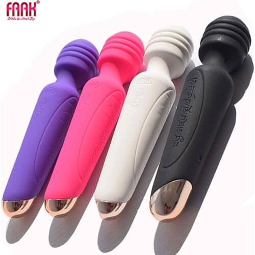 FAAK Silicone AV Wand Vibrator Tibetan Sex toys for adults vibrating G Spot female masturbator body massage clitoris stimulate