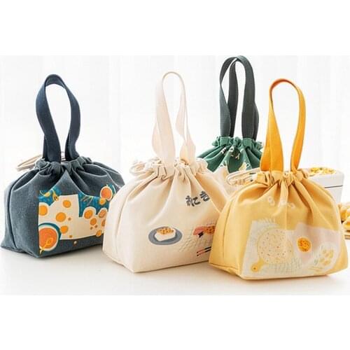Cute Lunch Bag Office Worker Bring Meal Thermal Handbag Picnic Outing Fruit Snack Drink Organize Storage Keep Fresh Pouch Items