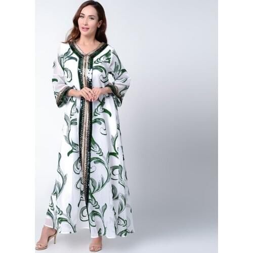 U-CN Eid Abaya Dubai Turkey Muslim Dress Vestidos Robe Femme Islam Clothing Dresses Abayas For Women Kaftan Musulman De Mode