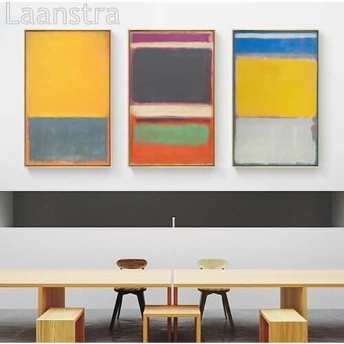 Vintage Abstract Red Yellow Colorful Master Oil Prints Canvas Painting Posters Wall Art Pictures for Living Room Home Decor