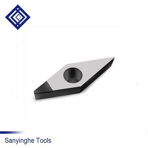 High quality 2pcs/lots PCD/CBN Diamond Inserts CNC Carbide Turning Blade Lathe Cutter Tools VBMT1103 1604