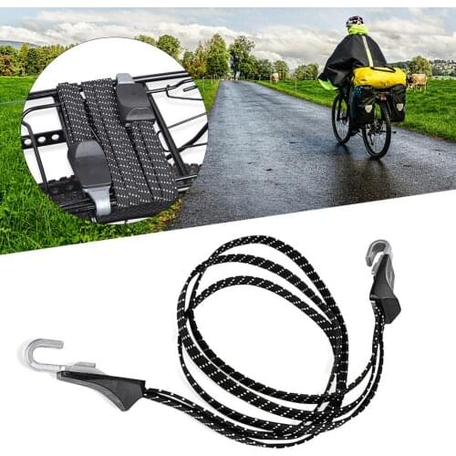 1PCS Bike Luggage Fixed Strap Rope Elastic Bungee Cords With 2 Luggage Rope Cord Hooks For Motorcycle Cargo Straps Tension Rope