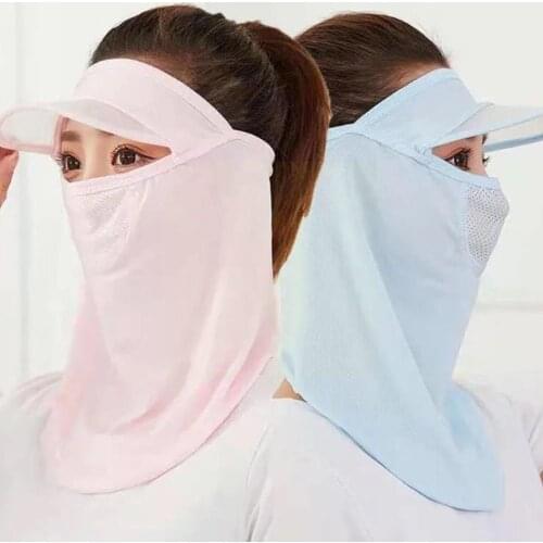 1PC Summer Women UV Protection Hat Ice Silk Material Scarf Sports Prevention Hiking Sunlight Cap Neck Protective Fishing Ou D6H2