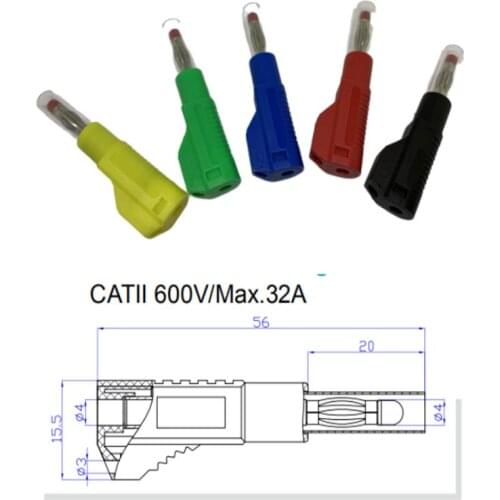 10PCS Copper Nickel Plated Banana Plug With Retractable Diameter 4mm Transparent Protective Cover Audio Connector Wire Terminal