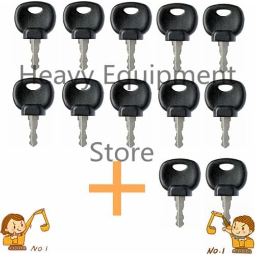 12PCS 14607 IGNITION KEY PLANT APPLICATIONS FOR JCB 3CX BOMAG HATZ MANITOU TRACTOR 14707 14603