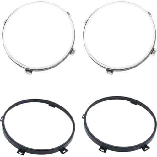 2Pcs for Jeep Wrangler Jk Tj 07-17 7-Inch Led Headlight Round Ring Mounting Bracket for Headlight Mounting Lamp Holders