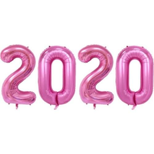30 Inch Pink Wedding Birthday Holiday Decoration Digital Aluminum Foil Balloon Digital Pink Light Plate Aluminum Foil Balloon