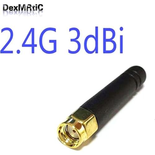5PCS Wifi Antenna 2.4G 3dbi with RP-SMA male plug connector Straight head NEW Wholesale antena wifi router