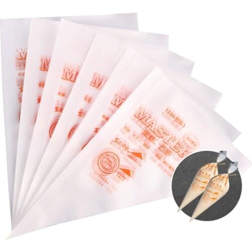 50/100PCS Pack Pastry Bag S/M/L Disposable Piping Bag Icing Fondant Cake Cream Decorating Pastry Tip Tool Cake Decorating Tool