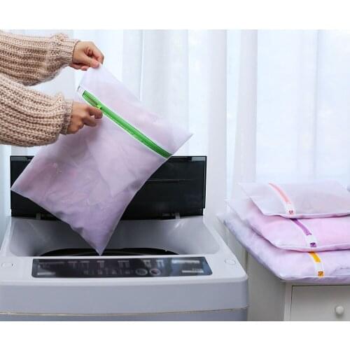 7pcs/Set Zipper Mesh Laundry Bags Household Washing Machine Bag Washing Net Lingerie Underwear Bra Clothes Organizer