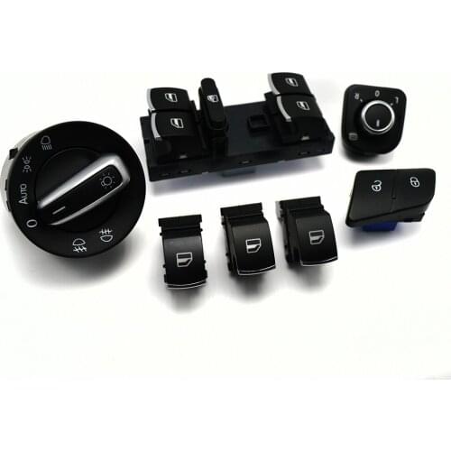 7PCS/SET Window Headlight Mirror DOOR Control Switch Button For VW Passat B6 3C0962125B 5ND959565B 5ND941431B 5ND959855