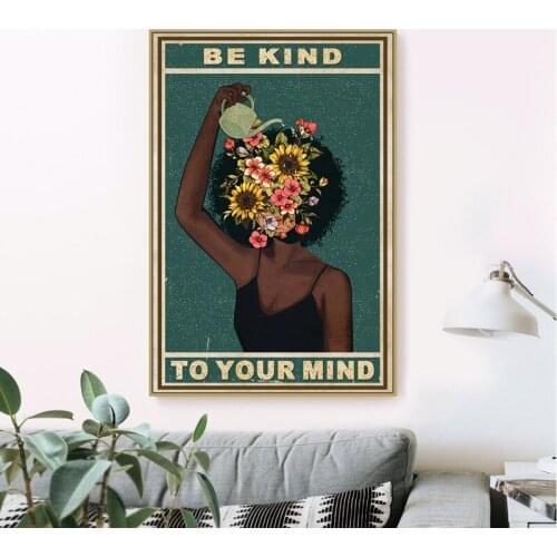 Black Girl African Woman Diamond Embroidery Full Square Round Drill Diamond Painting Cross Stitch Kits Mosaic Home Decor