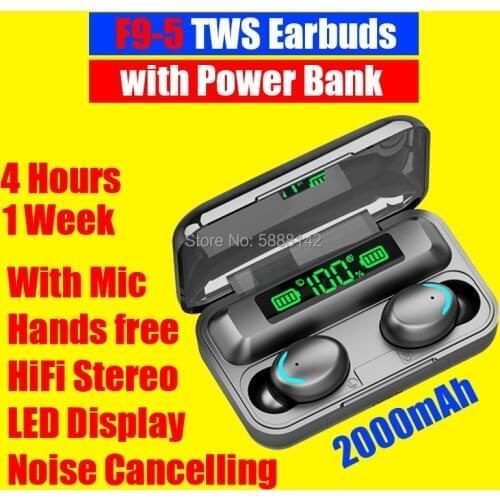 F9-5 TWS Earbuds Wireless Earphone Auriculares Bluetooth Inalambrico Audifonos Headset Gamer Con microfono Handfree HIFI Stereo