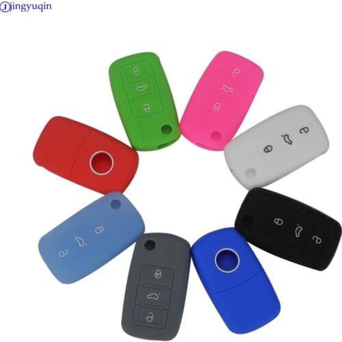 For VW Golf Bora Jetta POLO Passat Skoda Superb Octavia Fabia SEAT Ibiza Leon 3 Buttons Luminous choice Car Key Case Key Cover