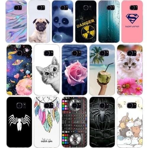 W For Samsung Galaxy S7 egde case Cover for Samsung Galaxy S6 edge Case for Samsung S7 S6 G920F i9600 Cover Silicon Fundas