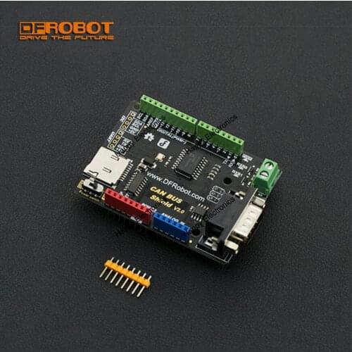 DFRobot CAN-BUS Shield V2.0 3.3~5V MCP2515 chip with MicroSD socket Support UART i2C DB9 interfaces for Arduino Microcontroller