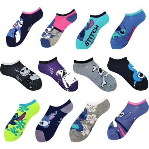 Cartoon Cartoon Cotton Boat Socks for Men and Women Popular Elements Patterns Personality Creativity Fashion and Comfort