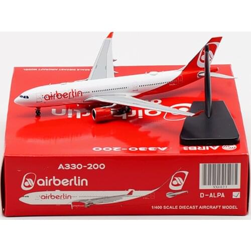 Diecast 1:400 Scale A330-200 D-ALPA Air Berlin Airline Air Way Alloy Metal Model Aircraft Plane Collectible Display Toys