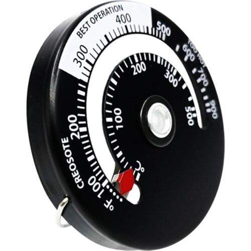 Magnetic Wood Stove Thermometer Fireplace Fan Stove Thermometer with Probe Household Sensitivity Barbecue Oven Tool