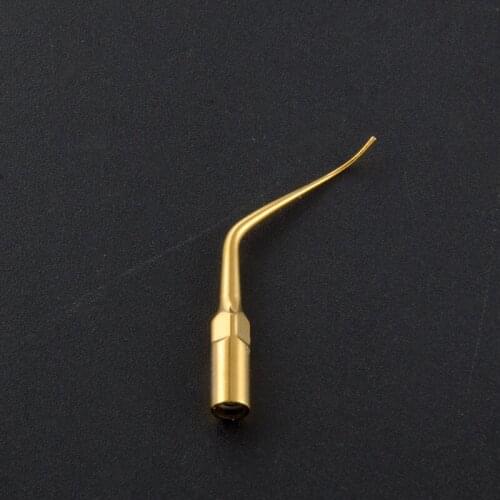 New Arrival 2PCS Dental Ultrasonic Goldplated Scaler Perio Tip P2RT For EMS/WOODPECKER Handpiece