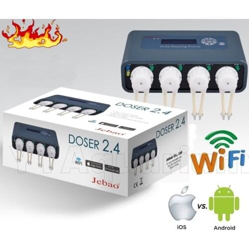 New Jebao WIFI Manual Dosing Pump DOSER 2.4 4 Channel- Coral REEF MARINE NANO Doser Programmable Auto Dosing Pump