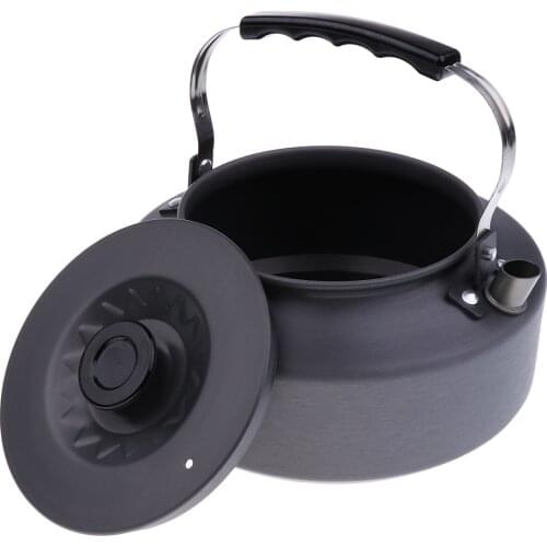 Portable Ultra-light Aluminum Alloy Coffee Pot Tea Kettle for Caravanning Camping Fishing 1600ml Large Capacity