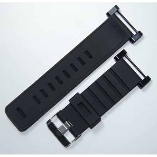 T-AMQ 24mm Black Rubber Silicone Watch Strap For Suunto Core Replace Watch Band Wristband Watch Belt Watch Adapters Bracelet-90