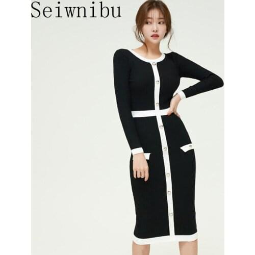 Женские стильные платья Seiwnibu China At AliExpress