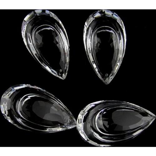 Glass Trimming Prism 192pcs/380pcs/2280pcs 50mm Duble Water Drop Can With Lighting Beads Crystal Prism For Party/Wedding Decor