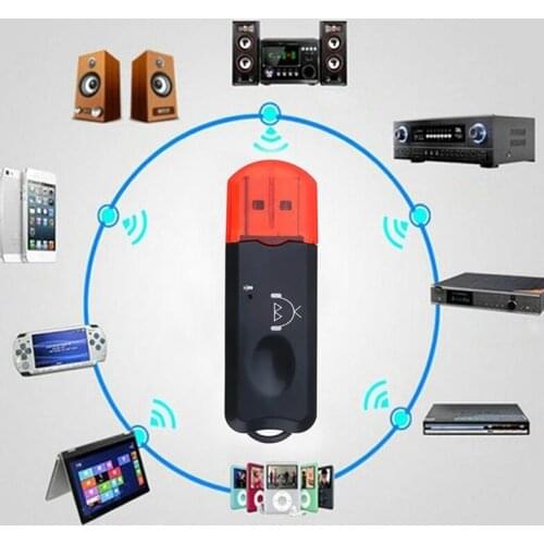 USB Bluetooth-compatible Receiving Wireless Audio Adapter Stereo With Microphone For USB Car MP3 Player Speaker