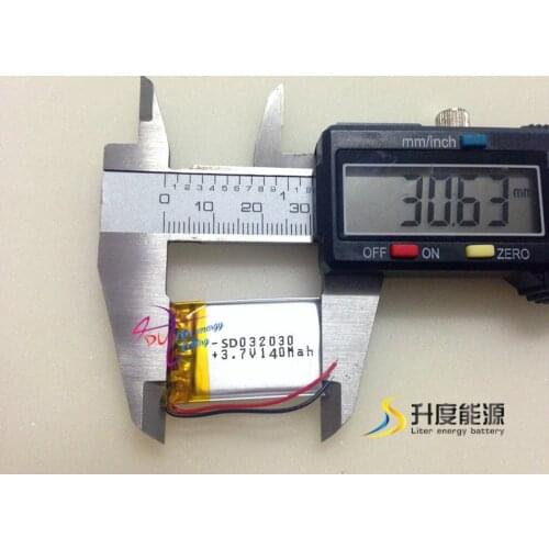 High quality lithium Tablet polymer battery 032030 3.7v 140mah lipo battery for light device