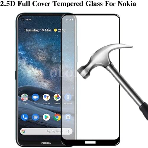 Full Cover Tempered Glass For Nokia 8.3 5.4 7 6 5 Screen Rrotector Front Film For Nokia 5.1 6.1 7 Plus Protective Glass Nokia5.4