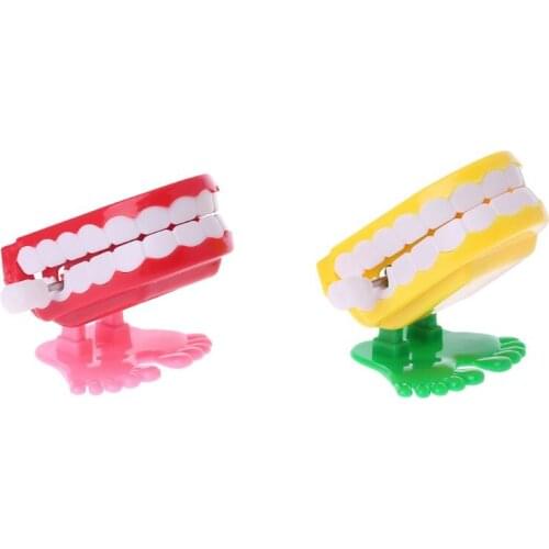 Clockwork Jumping Denture Educational Toys Dentist Desktop Decoration Prank Game