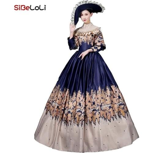 Womens Marie Antoinette Rococo Southern Belle Ball Gown Gothic Victorian Dress Costume Vestido For Women Theater Costumes