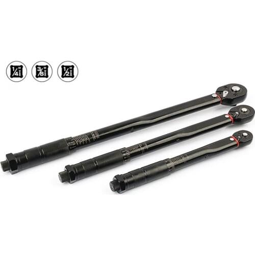 1/4 3/8 1/2 Torque Preset Torque Wrench Drive Tool 5-210 Nm Positive Negative Two-way Adjustment Spanner Auto Repair Hand Tools