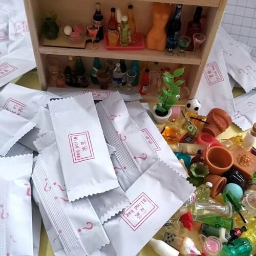 10Pcs/lot New 1:12 Dollhouse Miniature Accessories Blind Bags Dollhouse Model Toys Gifts